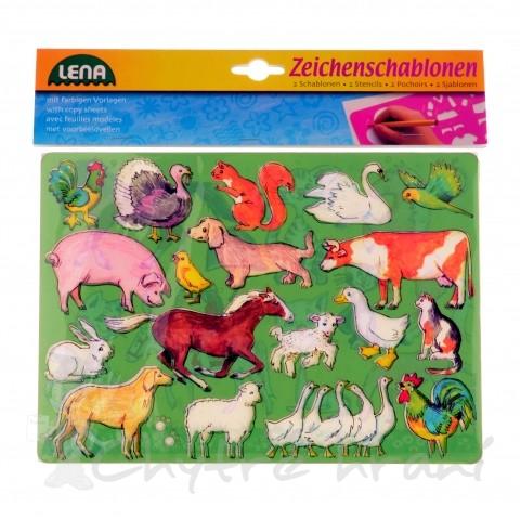 Kreslící šablony - domácí zvířátka