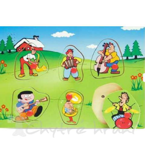 Vkládací puzzle ozvučené - Hudební nástroje
