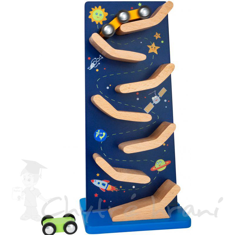 Dřevěná kaskádová dráha - vesmír